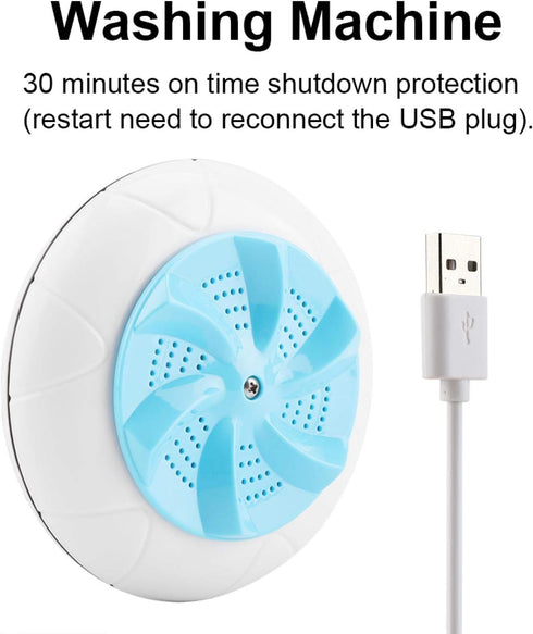 GOTOTOP Mini Washing Machine, Portable USB Ultrasonic Washing Machine Turbine Cleaner for Travel