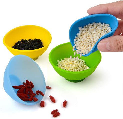 Coopay 8 Pieces Mini Silicone Bowls, Multicolor Pinch Bowls, Heat Resistant Snack Bowls, Unbreakable, 1.75 Oz
