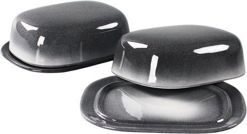jinsongdafa Butter Dish With lid for Countertop, Porcelain Butter Holder with Lid, Butter