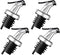 4 Pcs Oil Pour Spouts, Leakproof Nozzle Olive Oil Bottle Dispenser for Olive Oil, Wine, Vinegar, Soy Sauce (Silver)