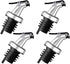 4 Pcs Oil Pour Spouts, Leakproof Nozzle Olive Oil Bottle Dispenser for Olive Oil, Wine, Vinegar, Soy Sauce (Silver)