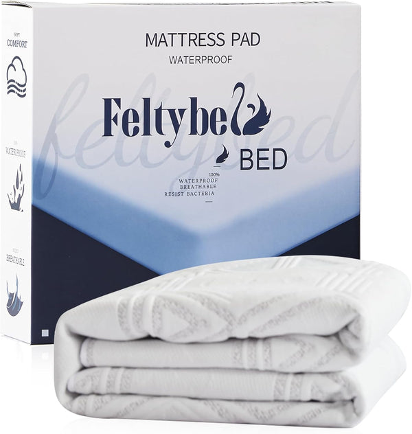 Queen Size Mattress Protector, 3D Air Fabric Skin Friendly Waterproof Noiseless Cover for 6-15 inches Mattress