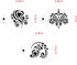 Designer Stencils Amore Cookie Stencil Set, Beige/Semi-Transparent