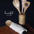 The Art Box Wooden Cooking Spoon Utensils Set of 5 - Kitchen Serving Tools Non-Stick Cookware, 12 Inch Wooden Fork,