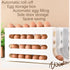 4 Tiers Egg Trays, Egg Holder for Fridge, Auto Rolling Organizer, Space-Saving 30 Large Capacity Egg Dispenser for