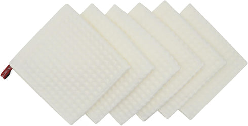 6 Pack Rags,13" 13" Mia'sDream Cotton Waffle Wash Cloths for Showering Face Body, Premium Qualit Thin Washcloths Face