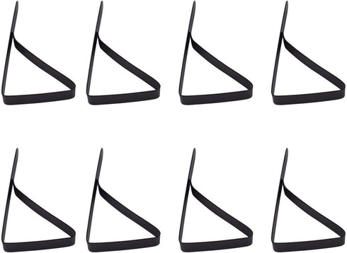 Adjustable Stainless Steel Tablecloth Clips for 1.5 inch Thick Table, Angle Clamps Table Cloth Holders (8, Black, One