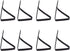 Adjustable Stainless Steel Tablecloth Clips for 1.5 inch Thick Table, Angle Clamps Table Cloth Holders (8, Black, One