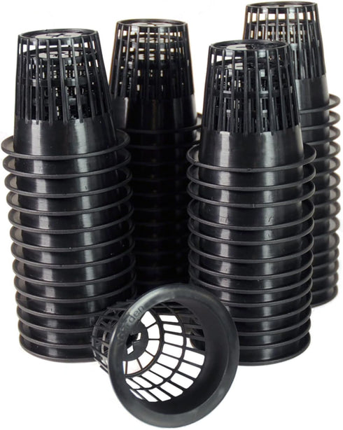 xGarden Heavy Duty Net Pots - UV Resistant & BPA Free Plastic for Hydroponics, 50 Pack