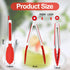 7 Pack Kitchen Tongs - 7 Inch Small Silicone Tongs with Stainless Steel Handles, Heat Resistant Non-Stick
