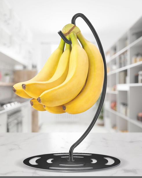 Coopenju Countertop Banana Holder Stand Stainless Steel, Modern Banana Tree Hanger with Larger Base & Won't Topple