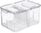 SANNO Vegetable Fruit Storage Containers - Stackable Produce Saver with Lids and Vents for Fresh Produce in Refrigerator