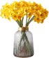 Tinsow 15.8 Inches Artificial Daffodil Flowers, Fake Silk Flower Arrangement for Home Wedding Decor (Yellow, 12)
