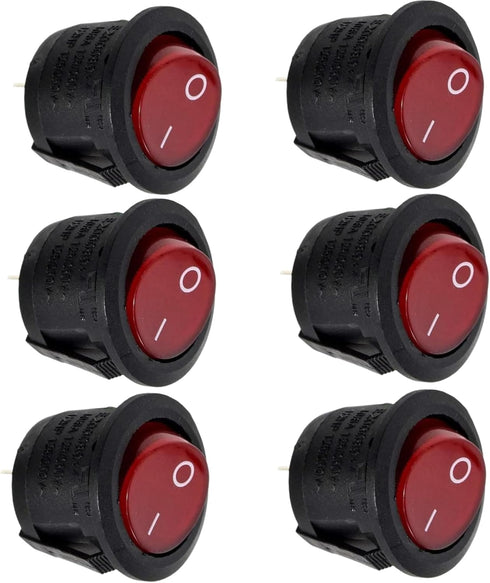 BLOLACDZ 6-Pack On Off Power Switch for Hoover Vacuum Cleaners, Compatible with Multiple Models, 2-Pin 125V 10A