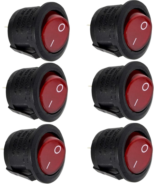 BLOLACDZ 6-Pack On Off Power Switch for Hoover Vacuum Cleaners, Compatible with Multiple Models, 2-Pin 125V 10A