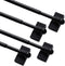 Turquoize 4 Pack Magnetic Curtain Rods for Metal Doors - Adjustable Magnetic Cafe Curtain Rod, Black