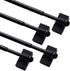 Turquoize 4 Pack Magnetic Curtain Rods for Metal Doors - Adjustable Magnetic Cafe Curtain Rod, Black