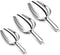 P&P CHEF Stainless Steel Canister Scoop Set of 3, Ice Candy Scoop, Mirror Finish, Dishwasher Safe, Silver, 5+8+12 Oz