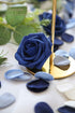 Floroom 300pcs Faux Silk Rose Petals Dusty Blue Navy for Wedding Flower Girl Basket Aisle Scatter Decoration