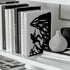 5.3"x4.3"x7.9" 1 Peacoblue Metal Bookends for Shelves, Modern Decorative Heavy Duty Study Book Ends Stoppers