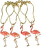 Set of 12 Flamingo Shower Curtain Hooks, Decorative Stainless Steel Rustproof Rings for Bathroom