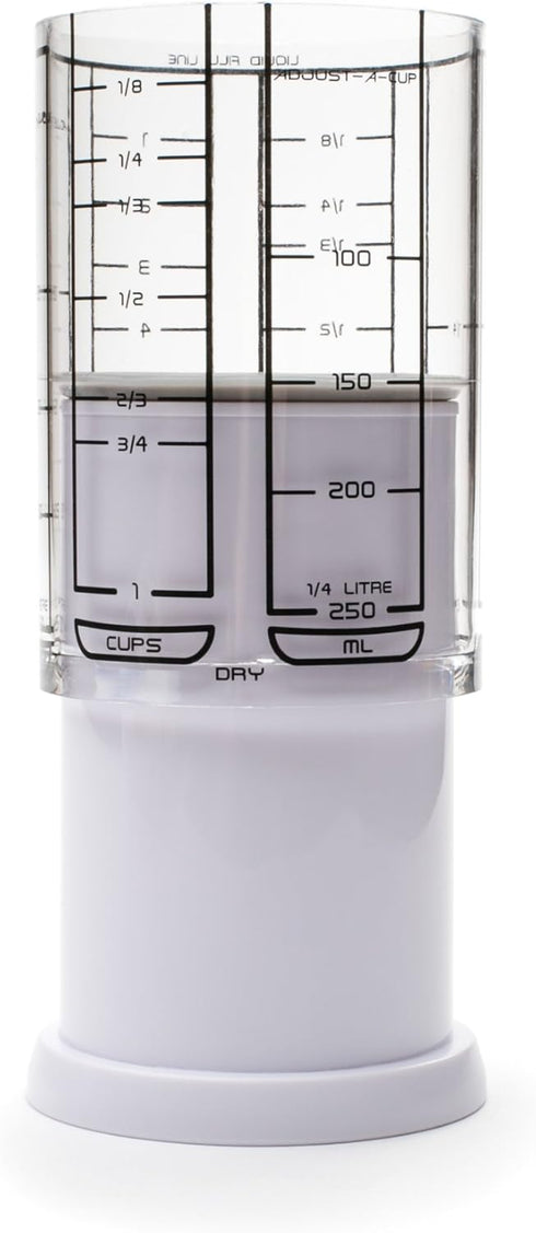 KitchenArt Adjust-A-Cup, 1 Cup, Plastic, White
