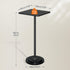 BB171BZ01 HOOBRO Small Side Table, Square Drink Table, Coffee Martini Table with Pedestal, Accent Nightstand for Small