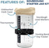 Set Set Cultures For Health Sourdough Starter Jar Kit | Easy DIY Breadmaking Kit for Sourdough Bread | Essential Baking