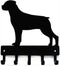 Rottweiler Dog Leash Hanger Key Holder for Wall - Large 9 Inch Wide with 5 Hooks - Made in USA
