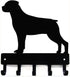 Rottweiler Dog Leash Hanger Key Holder for Wall - Large 9 Inch Wide with 5 Hooks - Made in USA