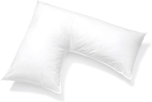L Shaped Pillow Support for Head, Neck and Shoulders - White Cover