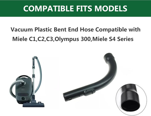 EZ SPARES Replacement for Vacuum Plastic Curved Handle Bent End Hose Wand for ML S2110 S501 S524, Replacement Part