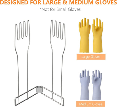 Kitchen Glove Holder, Stainless Steel Vertical Rack, Multi-Purpose Collapsible Glove Drying Stand