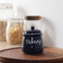 Set 12oz,Easy HAOTOP Farmhouse Porcelain Honey Jar with Dipper and Lid to Clean (Navy)