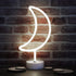 Neon Moon Lights, LED Moon Decor Neon Signs Art Decorations, Crescent Night Lights Lamp for Party Supplies, Kids Gift