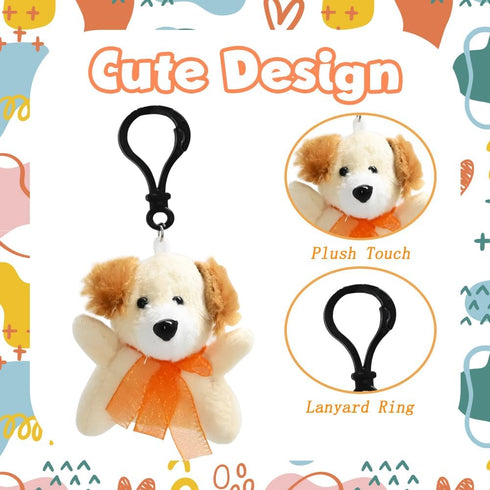 LUKBERA 28Packs Plush Animals Keychain, Stuffed Animals Keychain Toys for Easter Egg Fillers Classroom Exchange Gifts