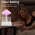 cjc Cloud Rain Humidifier for bedroom with Soothing Rain Sounds Sleep Aid, Waterfall Night Light, Mushroom Design Air