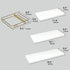 Set 3 MK696C J JACKCUBE DESIGN White Wood Floating Shelves, of Wall Mounted Hanging Shelves with Gold Wire Frames