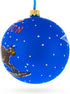 I Love Houston, Texas Glass Ball Christmas Ornament - 4 Inches