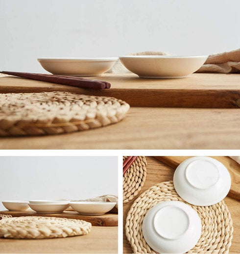 4pcs Ceramics Cat Dinner Plate, Seasoning Dishes, Sushi Dipping Bowl, Home Decoration