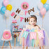 1 2 2) Donut to Years Old Birthday Banner - Donut Theme Birthday High Chair Banner, a Soft Rainbow Ribbon Tutu Group