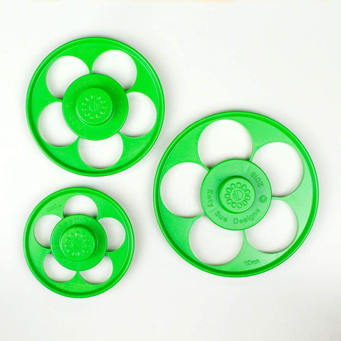 Flower Pro Five Petal Rose Cutters Set of 3 for Cake Decorating - by Katy Sue Green