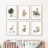 Joocrise Set 6 8x10 Inch Woodland Nursery Wall Art Decor of Animal Canvas Wall Decor Pictures Baby Room Neutral Wall
