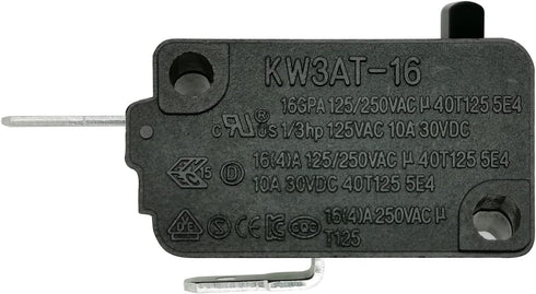 Microwave Oven Door Switch Replacement Part, 16A 125VAC, KW3AT-16, Normally Closed - 1Pc