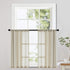 MRTREES Sheer Tier Curtains, Beige Kitchen 36 inches Long, 2 Panels, Light Filtering Cafe Curtains