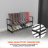 Hsscblet 2 Entryway,Hallway,Closet,Black Tier Metal Shoe Rack,Adjustable Shoe Shelf Storage Organizer,Stackable Boot
