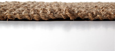 Jute Handspun 24" x 36" Area Rug, Premium Reversible Chunky Textured Tan Beige Accent Carpet