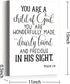 JANLAN 139 You Are a Child of God Psalm Wall Decor,Toddler Christian Wall Art,Christian Nursery Wall Art,Religious Wall