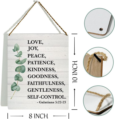 KongMoTree 5:22-23, 8x10 Inches Fruit of the Spirit Wall Art Sign, Fruit of the Spirit Sign, Bible Verse Sign