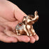 BRABUD Gold Resin Small Elephants Statues Home Decor Gift Set of 6 BS123 (Gold)